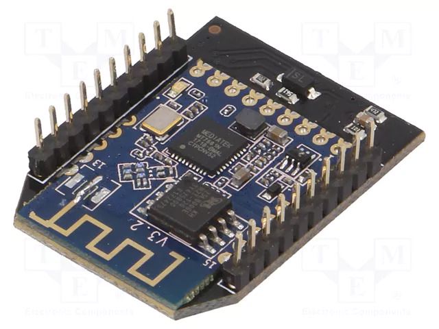 Module: WiFi; 3.3VDC; UART; MT7681; 32x24mm; 2.4÷2.48GHz DFROBOT DF-TEL0107
