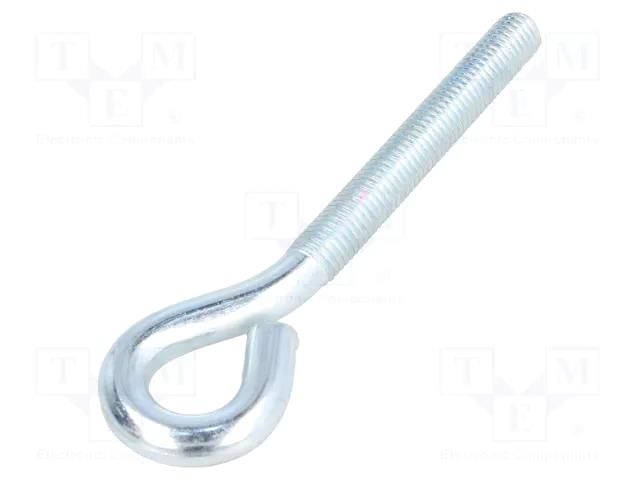 Hook; ring; steel; zinc; Thread len: 72mm; Overall len: 120mm DROMET D-HO10120