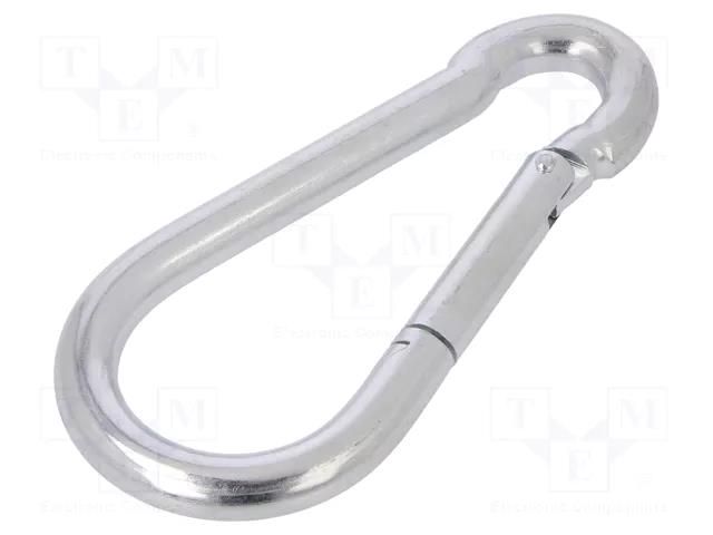 Carabiner; steel; for rope; L: 140mm; zinc; 12mm DROMET D-KSO12140