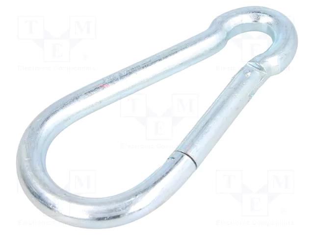 Carabiner; steel; for rope; L: 160mm; zinc; 13mm DROMET D-KSO13160