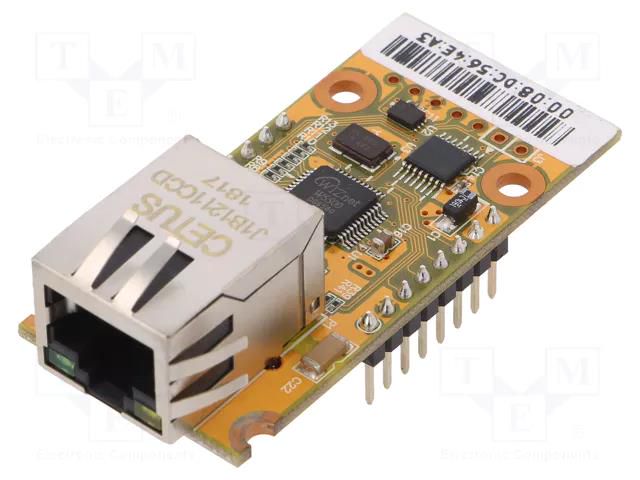 Module: Ethernet; Comp: W5500; 1.1; 3.3VDC; SPI; 2.54mm WIZNET WIZ550IO