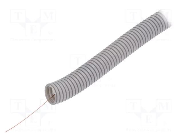 Protective tube; Size: 25; grey; L: 50m; with pilot wire; RKGL AKS ZIELONKA RKGL-25P-50M/GY