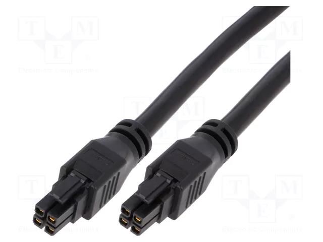 Cable; female; PIN: 4; Len: 2m; 300V; 15A; Insulation: PVC; 2x2; 12AWG MOLEX MX-245136-0420
