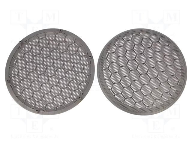 Loudspeaker grille; 165mm; Seat,VW; grey; 2pcs. 4CARMEDIA RAM-20.210/K-GR
