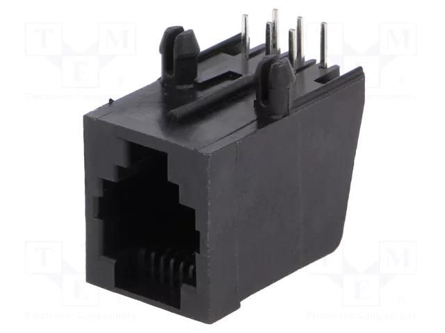 Connector: RJ12; socket; PIN: 6; 6p6c; THT; angled ENCITECH RJJ66NFRA