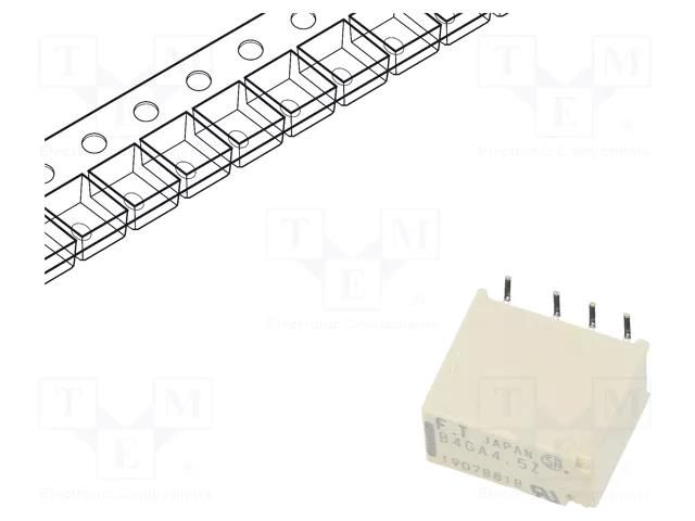 Relay: electromagnetic; DPDT; Ucoil: 4.5VDC; 2A; 0.3A/125VAC; SMT FCL Components FTR-B4GA4.5Z-B05