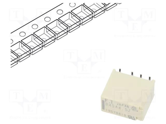 Relay: electromagnetic; DPDT; Ucoil: 4.5VDC; 2A; 0.3A/125VAC; SMT FCL Components FTR-B4SA4.5Z-B05