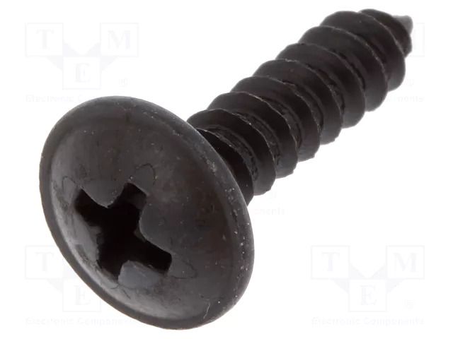 Screw; 25pcs; universal; L: 16mm; steel; black; Øhead: 9.6mm ROMIX RX-40506Z