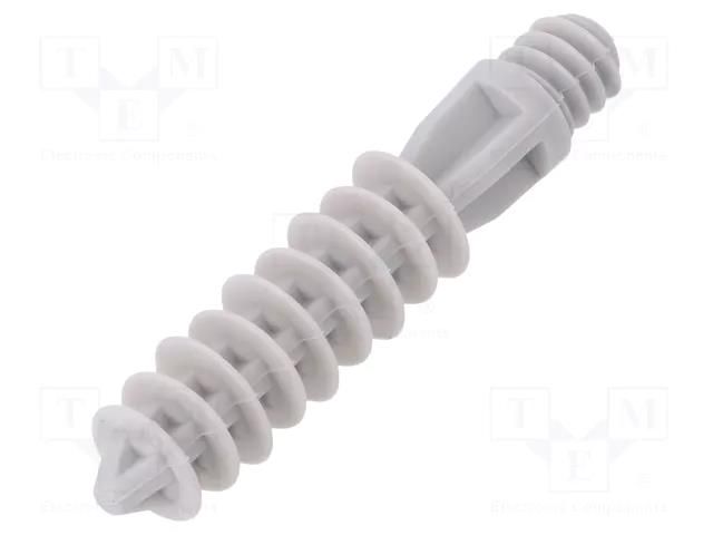 Peg; grey; L: 350mm; Cable P-clips; 20pcs. AKS ZIELONKA S-UZP/GY
