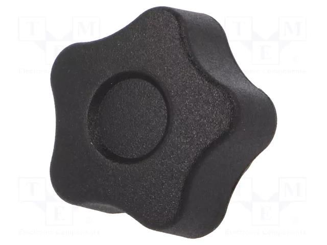 Knob; Ø: 25mm; Ext.thread: M4; 6mm; H: 19mm; technopolymer PA ELESA+GANTER VCT.25P-M4X6-C9