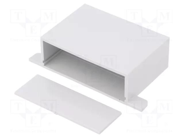 Enclosure: with panel; with fixing lugs; X: 70mm; Y: 50mm; Z: 25mm MASZCZYK KM-25A/GY