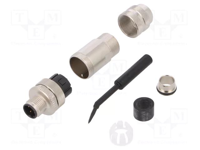 Connector: M12; plug; PIN: 4; male; straight; spring clamp; 6÷8mm WEIDMÜLLER SAISM4/8SM124PDZF