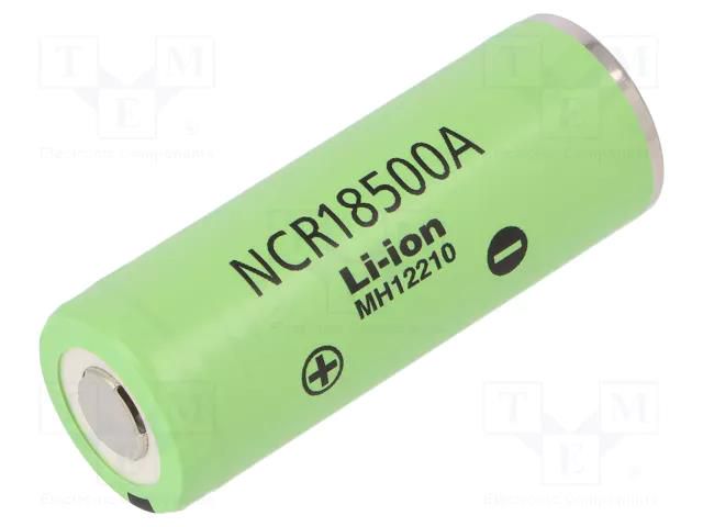 Re-battery: Li-Ion; 18500; 3.7V; 2040mAh; Ø18.6x50mm; 3.8A PANASONIC NCR18500A
