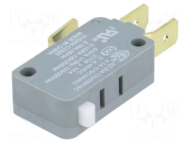 Microswitch SNAP ACTION; 5A/250VAC; 5A/48VDC; without lever HONEYWELL V15S05-CZ025