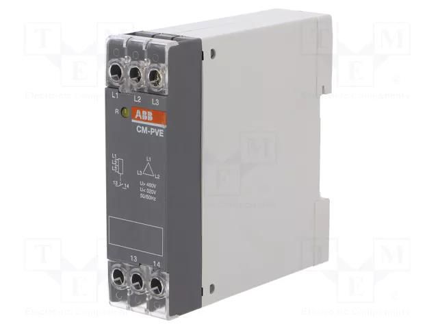 Voltage monitoring relay; for DIN rail mounting; CM-PVE; IP20 ABB 1SVR550871R9500