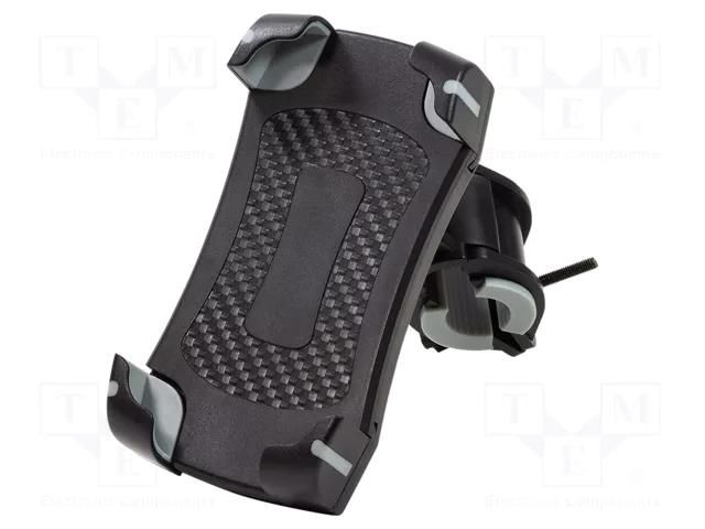 Bike holder; black; on bike handlebars; 60÷90mm LOGILINK AA0120