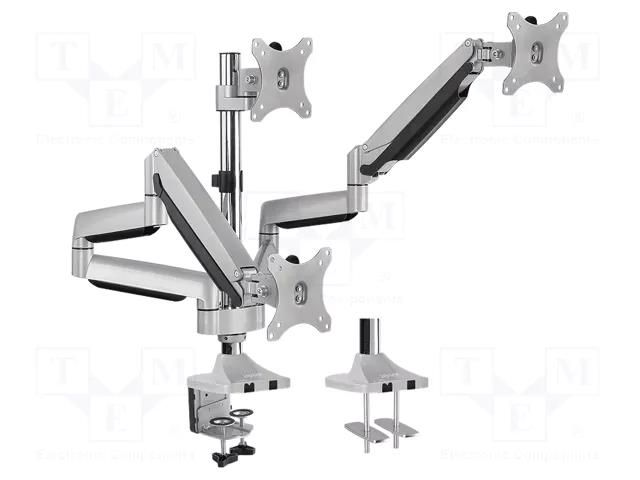 Monitor holder; 7kg; 13÷32"; Arm len: 533mm; for three monitors LOGILINK BP0052