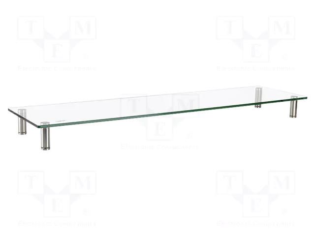 Monitor stand; 20kg; metal,steel,glass; Dim: 1000x260x93mm LOGILINK BP0060