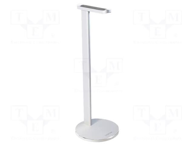 Stand; white; aluminium; 98x100x276mm; headphones LOGILINK AA0105