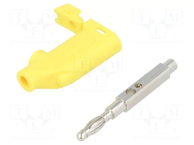 Connector: 4mm banana; plug; 32A; 33VAC; 70VDC; yellow; 3mΩ; 2.5mm2 SCHÜTZINGER FK20SNI25-GE