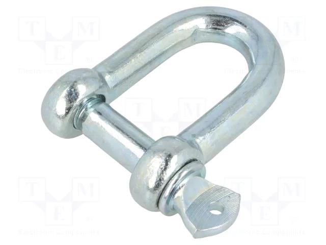 Dee shackle; steel; for rope; zinc; 14mm DROMET D-SK14