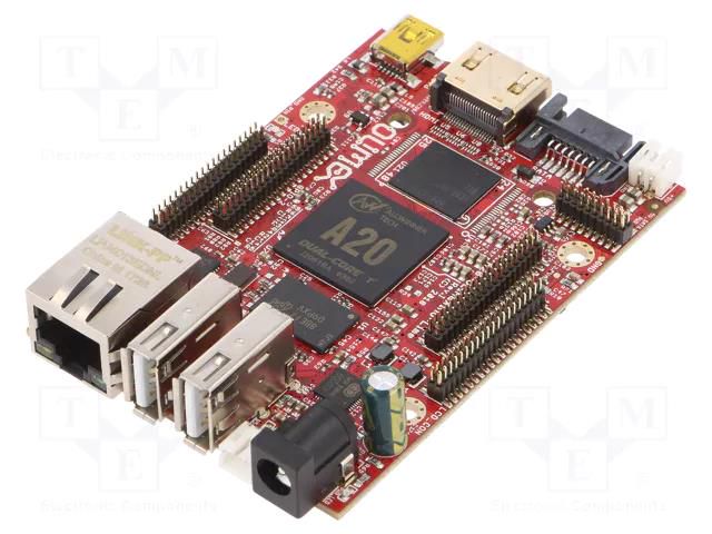 Single-board computer; Cortex A7; 2kBEEPROM,512MBRAM,16GBFLASH OLIMEX A20-LIME-E16GS16