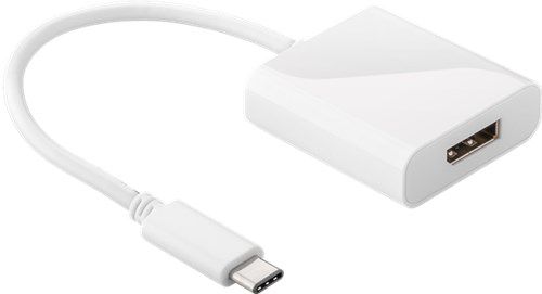 USB-C™ to DisplayPort™ Adapter, white, 0.2 m - USB-C™ plug <-> DisplayPort™ socket 66257