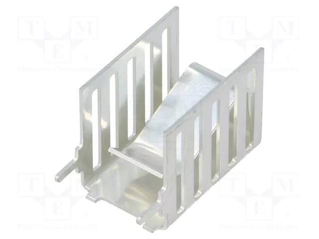 Heatsink: moulded; L: 20mm; W: 13mm; H: 16mm; 22.7K/W; copper; clip-on FISCHER ELEKTRONIK FK263