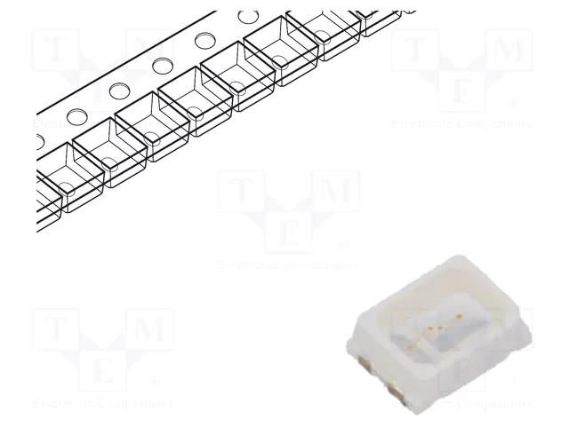 LED; blue; SMD; 2216,PLCC2; 200÷600mcd; 2.8÷3.5VDC; 2.2x1.6x0.55mm REFOND RF-BNRI16TS-CE