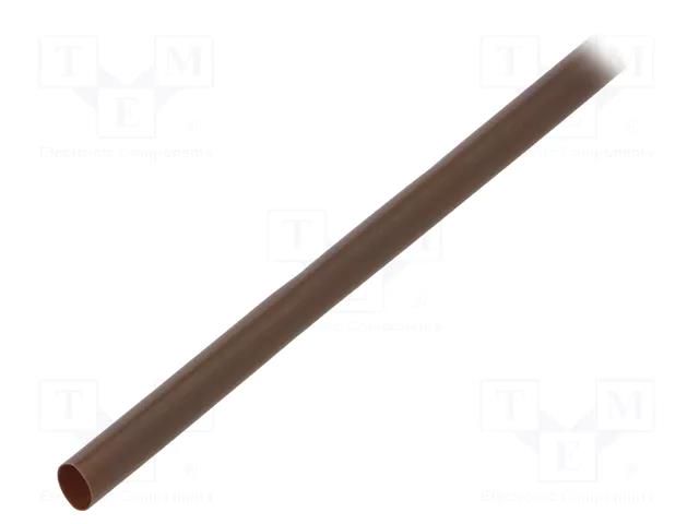 Heat shrink sleeve; thin walled; 3: 1; 6mm; L: 1m; brown; GTI 3000 3M GTI3000-6/2-BR