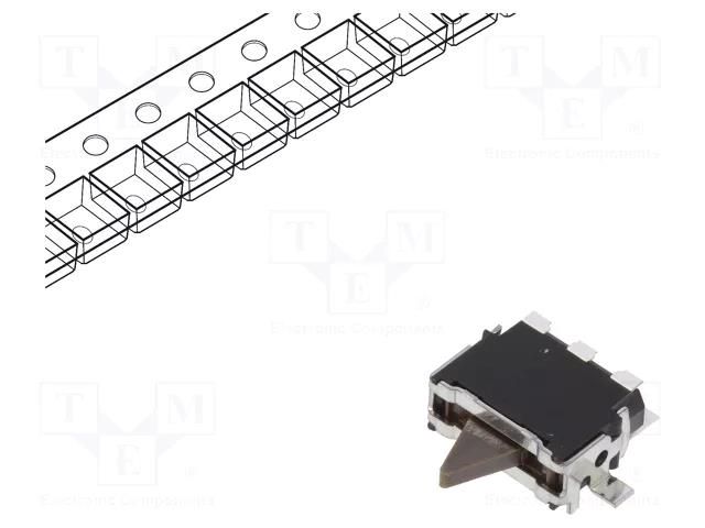 Switch: detecting; Pos: 3; SPDT; 0.01A/5VDC; 500mΩ; horizontal; 3mm PANASONIC ESE24MH1T