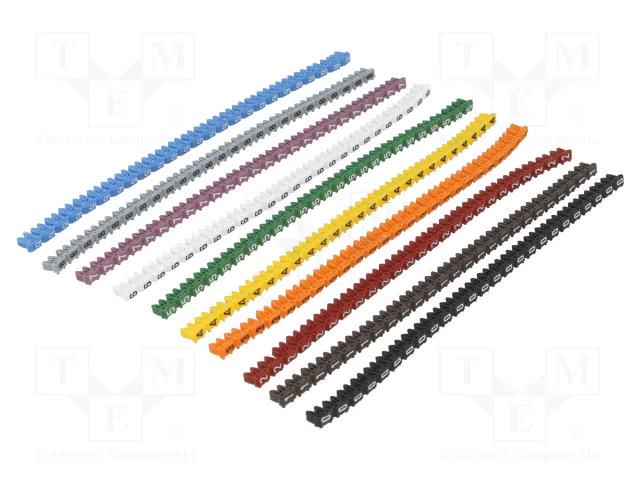 Markers; Marking: 0; 1; 2; 3; 4; 5; 6; 7; 8; 9; 0.5÷2mm; push-in KURANT PCC-00-0-9/250