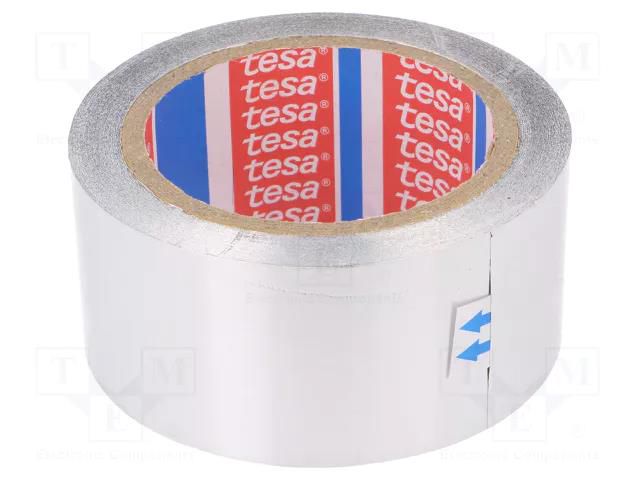 Tape: duct; W: 50mm; L: 50m; Thk: 0.065mm; grey; acrylic; aluminium TESA TESA-60630-50-50M
