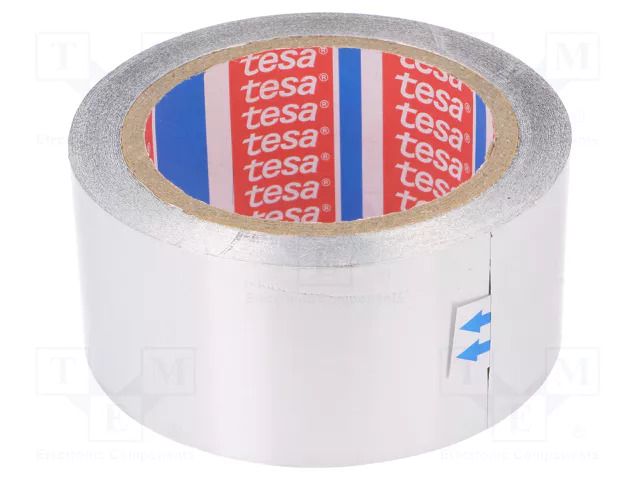 Tape: duct; W: 50mm; L: 50m; Thk: 0.065mm; grey; acrylic; aluminium TESA TESA-60630-50-50M