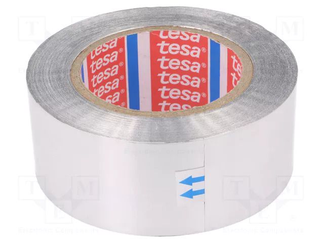 Tape: duct; W: 50mm; L: 50m; Thk: 0.07mm; grey; acrylic; aluminium TESA TESA-60670-50-50M