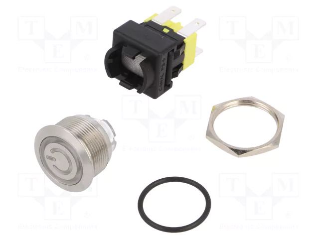 Switch: vandal resistant; Pos: 2; DPDT; 16A/250VAC; IP65; ON-OFF CANAL ELECTRONIC PS5210QHBRD0PAC