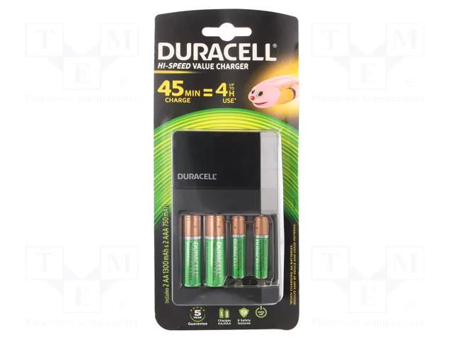 Charger: microprocessor-based; Ni-MH; Size: AA,AAA,R03,R6 DURACELL CEF14