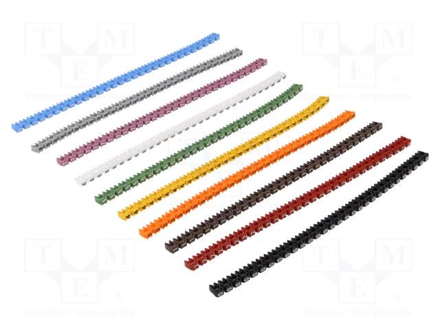 Markers; Marking: 0; 1; 2; 3; 4; 5; 6; 7; 8; 9; 2÷3mm; polyamide KURANT PCC-10-0-9/300