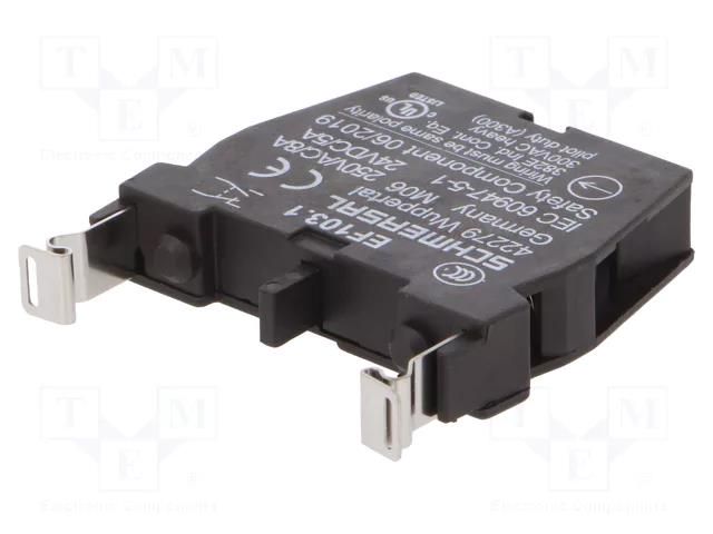 Contact block; 22mm; EF; -25÷80°C; IP20; front fixing SCHMERSAL 101006547