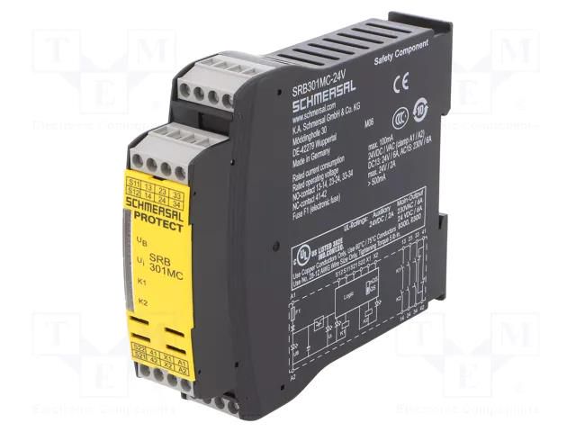 Module: safety relay; 24VAC; 24VDC; for DIN rail mounting; IP20 SCHMERSAL 101190684