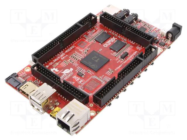 Single-board computer; Cortex A7; 2kBEEPROM,1GBRAM; 6÷16VDC OLIMEX T2-MICRO-S16-I