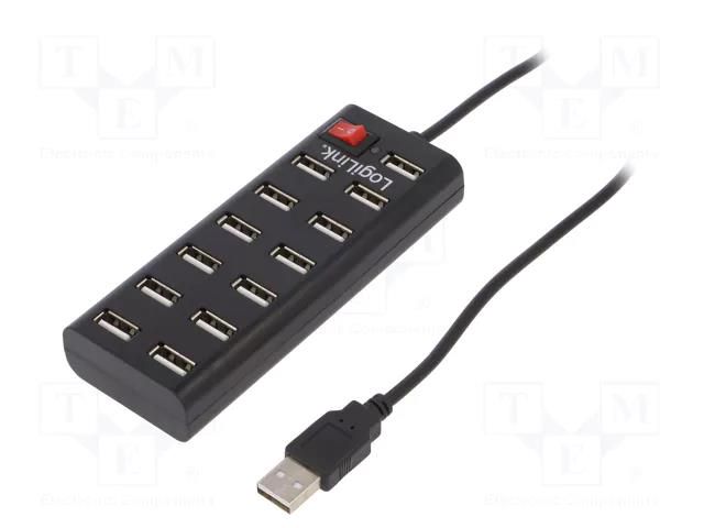 Hub USB; USB A socket x13,USB A plug; USB 2.0; 480Mbps LOGILINK UA0126