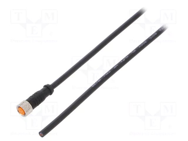 Cable: for sensors/automation; M8; PIN: 3; straight; 2m; plug; 60VDC LUTRONIC 080003300-2M