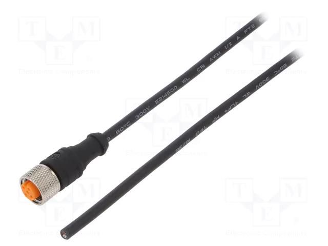 Cable: for sensors/automation; M12; PIN: 4; straight; 10m; plug LUTRONIC 120004002-10M