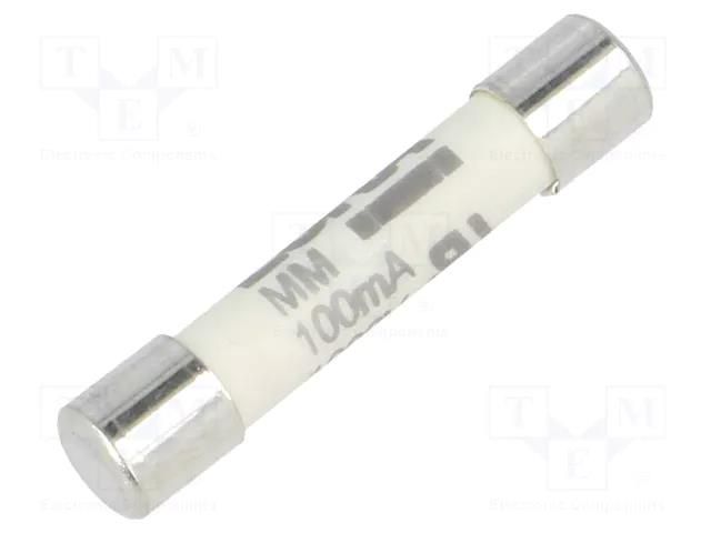 Fuse: fuse; 100mA; 1kVAC; ultra rapid; ceramic,cylindrical; brass ESKA 632.407