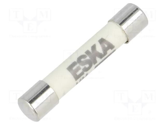 Fuse: fuse; 125mA; 1kVAC; ultra rapid; ceramic,cylindrical; brass ESKA 632.408