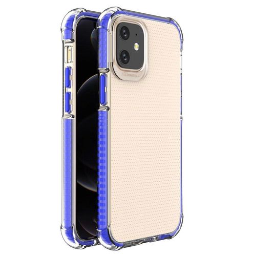 Spring Armor clear TPU gel rugged protective cover with colorful frame for iPhone 12 mini blue, Hurtel 5907769323560 5907769323560