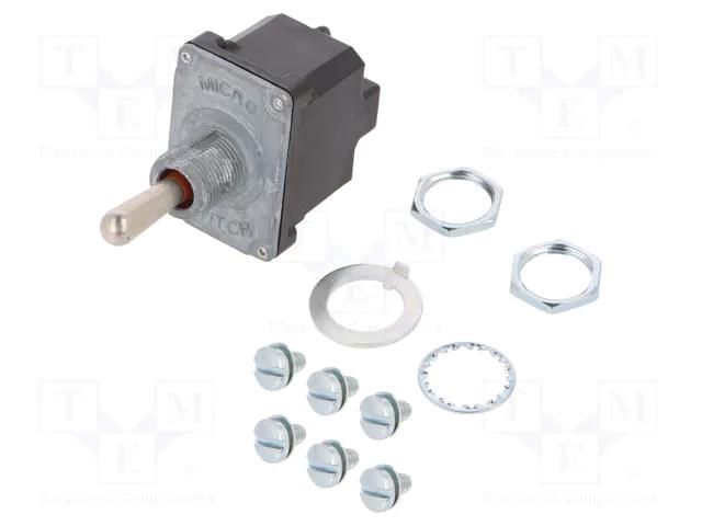 Switch: toggle; Pos: 3; DP3T; ON-ON-ON; 6A/230VAC; 15A/28VDC; NT HONEYWELL 2NT1-12