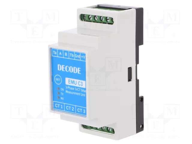 Current monitoring relay; Usup: 10÷28VDC; 1.2÷115.2kbps DECODE EMU-C3
