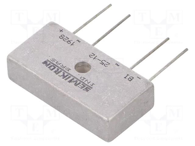 Bridge rectifier: single-phase; Urmax: 1.2kV; If: 25A; Ifsm: 370A SEMIKRON DANFOSS BI25-12